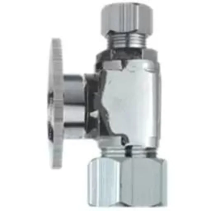 Plumb Pak Quarter Turn Straight Valve Chrome, 5/8" X 3/8"