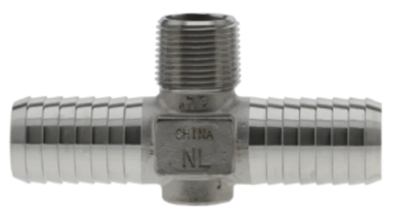 Plumbeeze Stainless Steel Hydrant Fittings MPT x Insert Tee