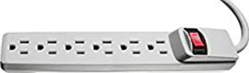 POWER STRIP 2 PACK 6 OUTLET 2.5 IN CORD