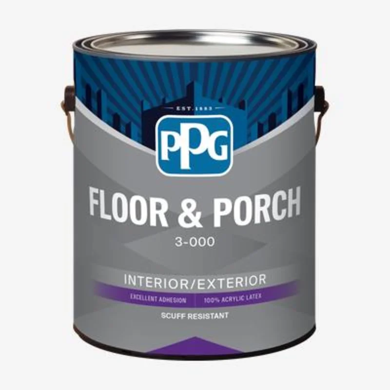 PPG Paint Floor & Porch Interior/Exterior Latex 1 Gallon Gray Gray