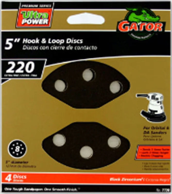 PREMIUM 5  8-HOLE HOOK   LOOP 220# 5PK