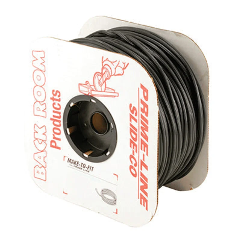 Prime-Line P 7568 - Screen Retainer Vinyl Spline, .155" Round, Black, 5' per roll