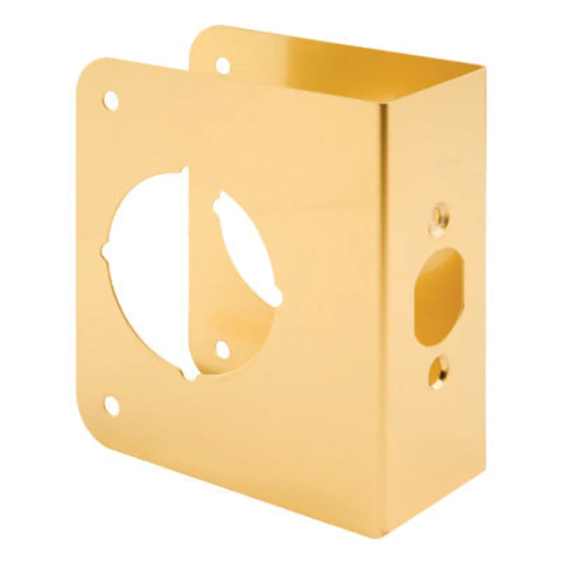 Prime-Line Solid Brass Lock and Door Reinforcer 1-3/4 in. x 4-1/2 in