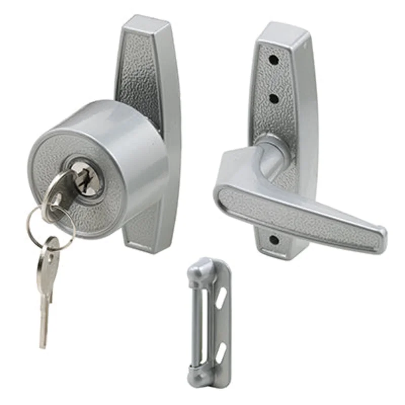 Prime Line Tulip Knob with Keyed Lock, 3 inch Mounting Holes, Aluminum, Pack of 1