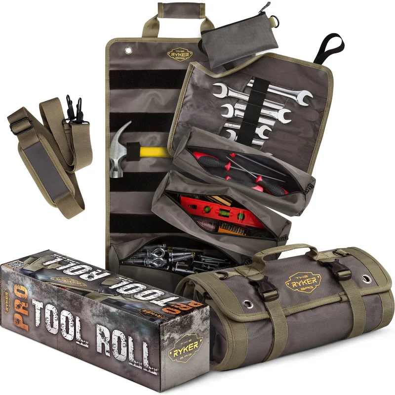 PRO Tool Roll Organizer Roll Up Tool Bag for Tools Storage