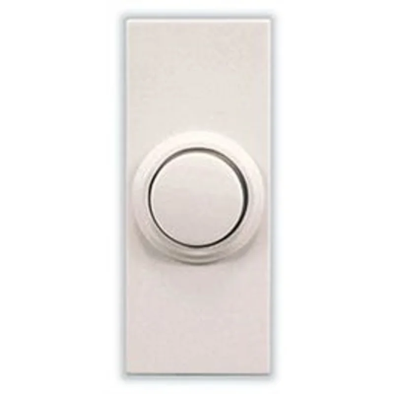 Push Button Doorbell, Wireless, Surface Mount, White, 150-Ft. Range