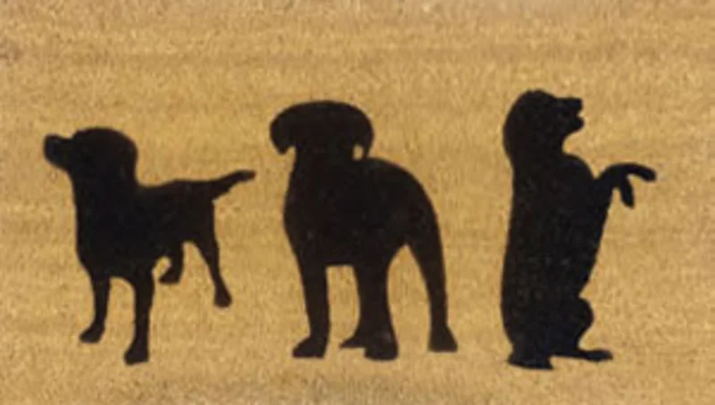 Qrri Inc Three Dogs Entrance Mat 18" X 30"