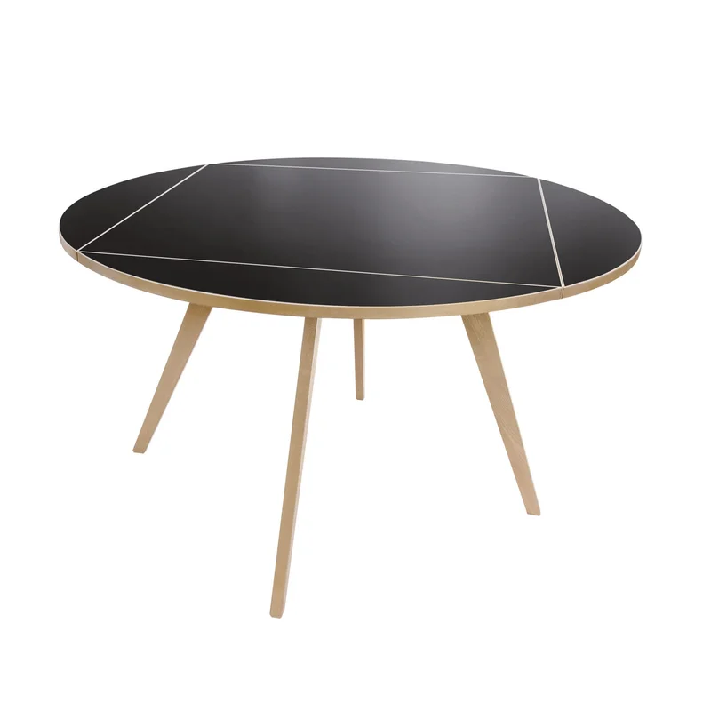Quadrat-Rund Table Spruce Natural