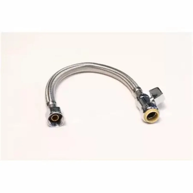 Quick Fitting 1/2 Straight Valve x 1/2 FIP, 18 Faucet Connector Hose, EPDM Seal