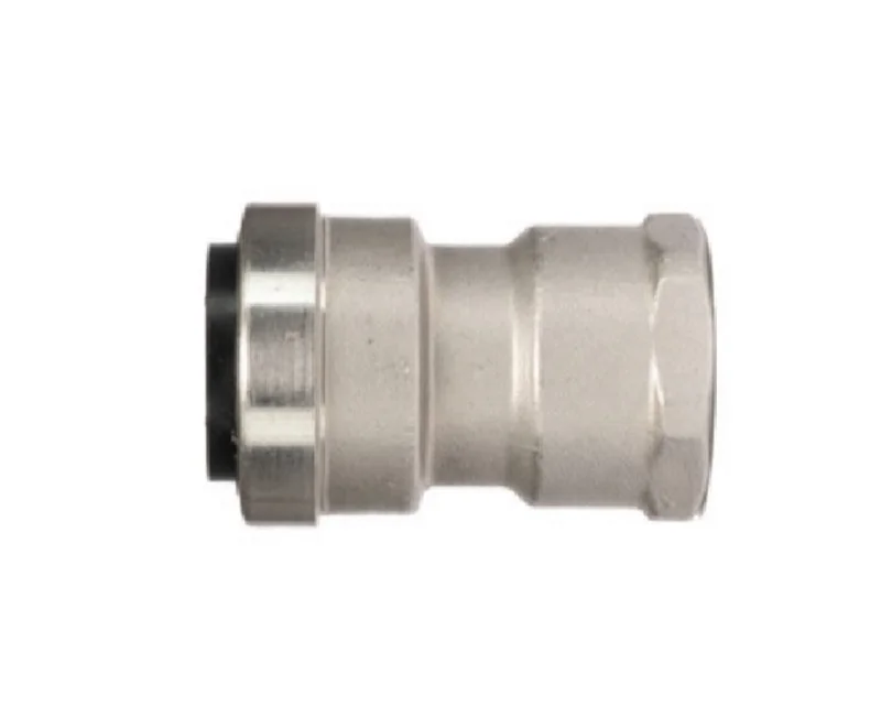 Quick Fitting Stainless Steel Straight Female Adapter Push-to-Connect x FNPT