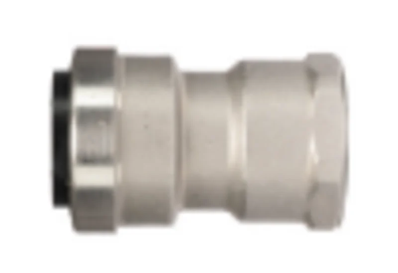 QuickFitting Stainless Steel Push Fittings 1/2 x 3/4 FNPT Straight Female Adapter