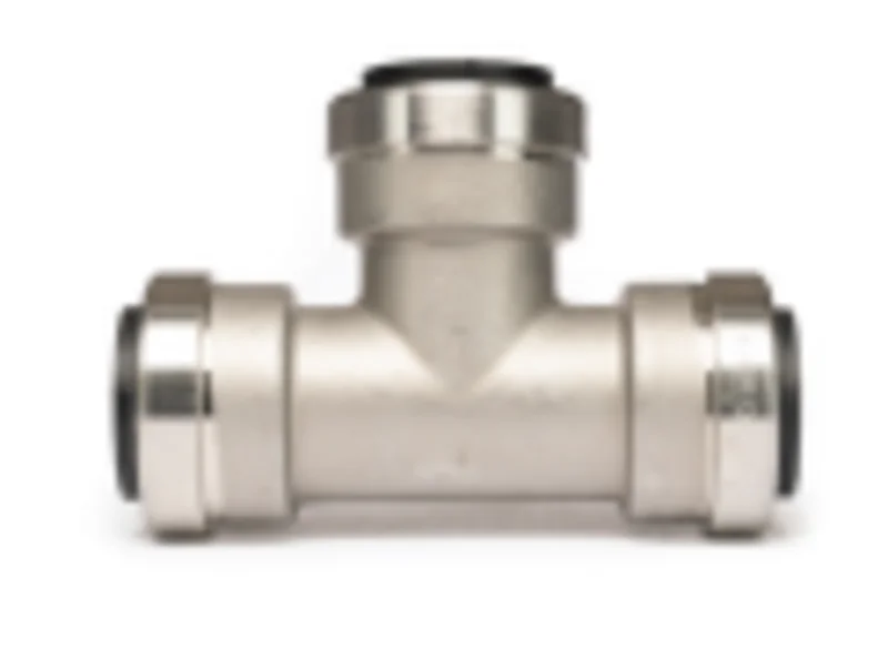 QuickFitting Stainless Steel Push Fittings 3/4 x 1/2 x 1/2 Reducing Tee