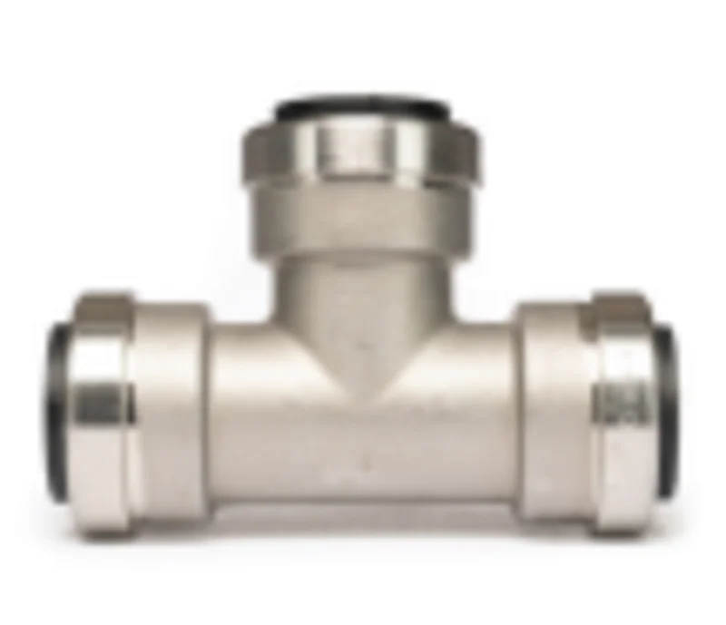 QuickFitting Stainless Steel Push Fittings 3/4 x 3/4 x 1/2 Reducing Tee