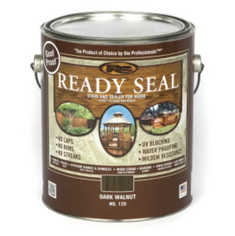 Ready Seal Exterior Wood Stain and Sealer - Dark Wallnut, 1 Gallon Dark Wallnut