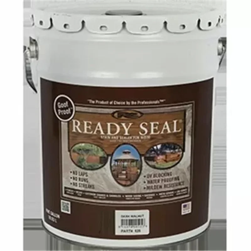 Ready Seal Exterior Wood Stain and Sealer - Dark Walnut , 5 Gallon Dark Walnut