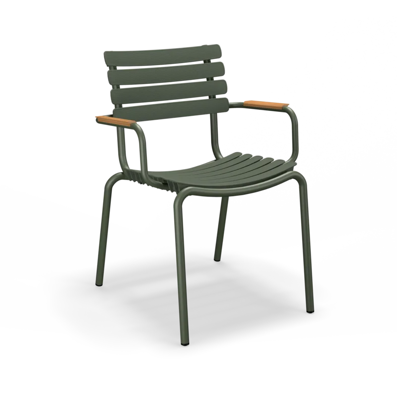 ReClips Dining Chair with Bamboo Armrest 20 Black
