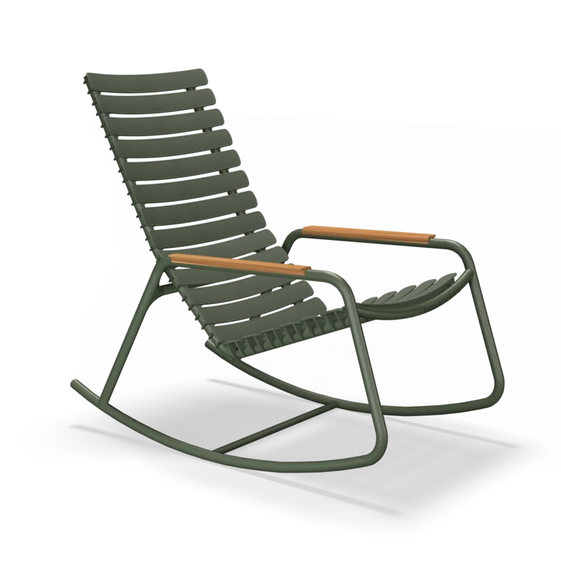 ReClips Rocking Chair with Bamboo Armrest 20 Black