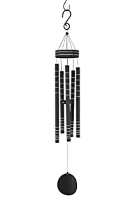 Red Carpet Studios Aluminum Wind Chime, Matte Black Matte Black