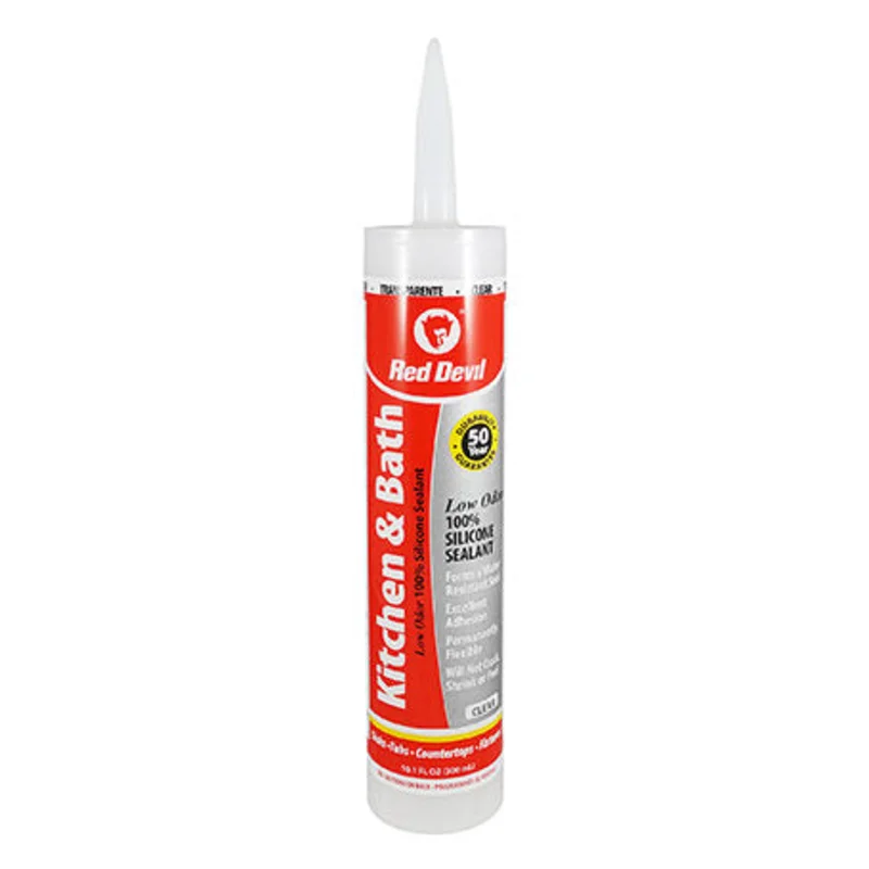 Red Devil Kitchen & Bath Low-Odor Silicone Sealant 10.1 FL. OZ. Cartridge Clear Clear