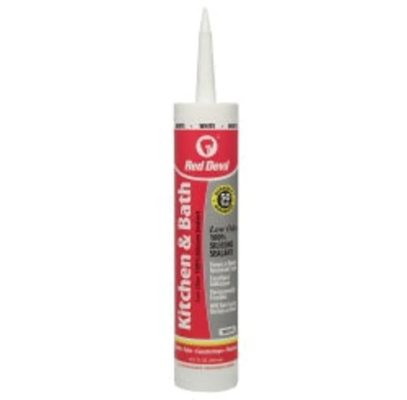 Red Devil Kitchen & Bath Low Odor Silicone Sealant (White) 10.1 oz White