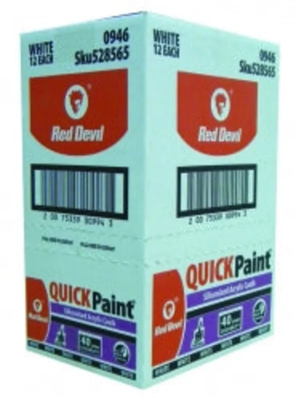 Red Devil Quickpaint Fast Dry Acrylic Caulk Case Pack 10.1 oz. White White