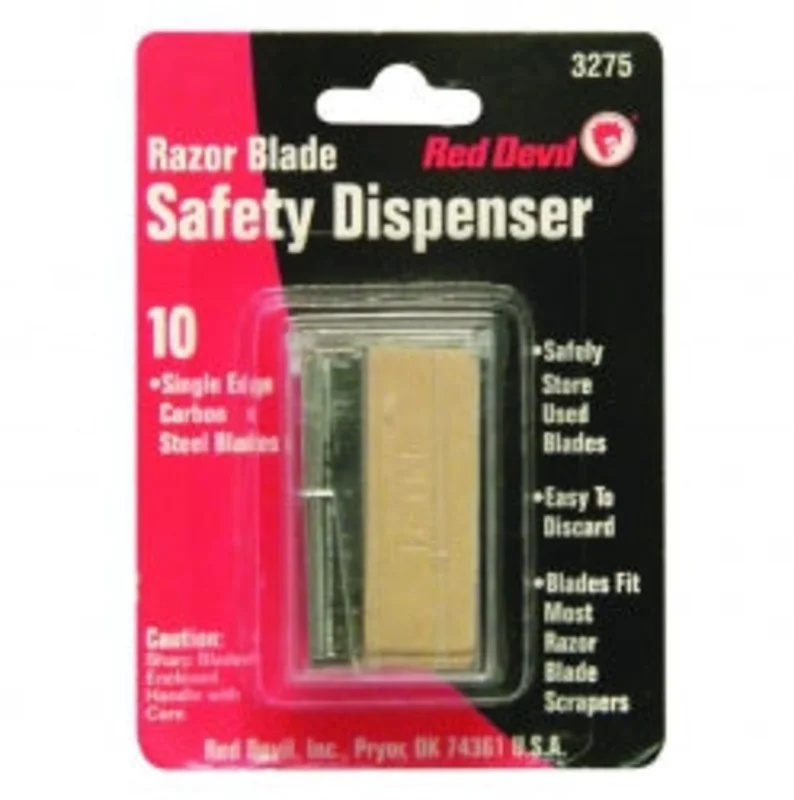 Red Devil Single Edge Razor Blades - Safety Dispenser of 10