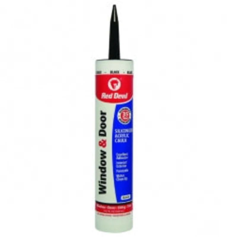 Red Devil Window & Door Siliconized Acrylic Caulk (Black) Black