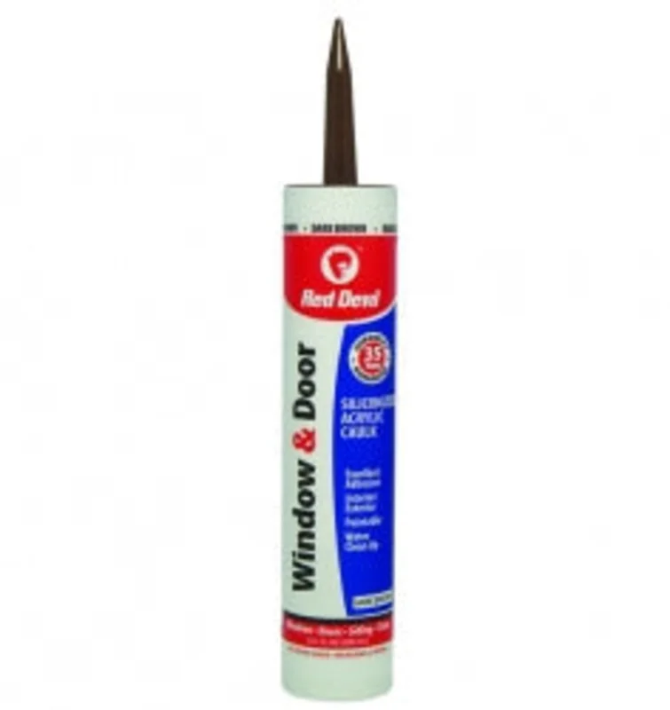 Red Devil Window & Door Siliconized Acrylic Caulk (Dark Brown) 10.1 fl. oz. Dark Brown