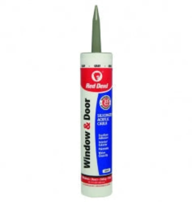 Red Devil Window & Door Siliconized Acrylic Caulk (Gray) 10.1 fl. oz. Gray