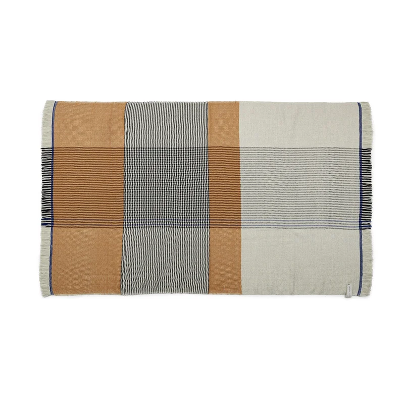 Ruana Throw yellow-grey-blue