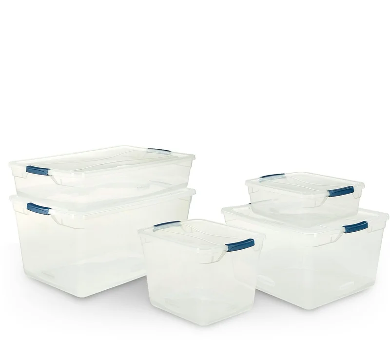 Rubbermaid 6 Quart Clear Clever Store Latching Lid Storage Tote