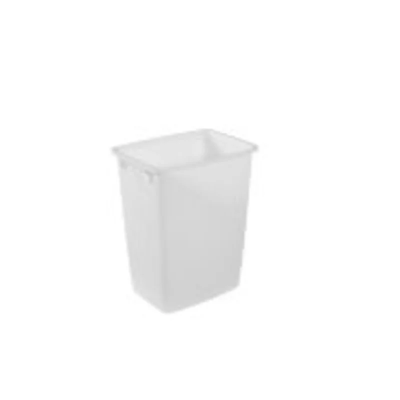 Rubbermaid Open Top Wastebasket 9 Gallon, White White