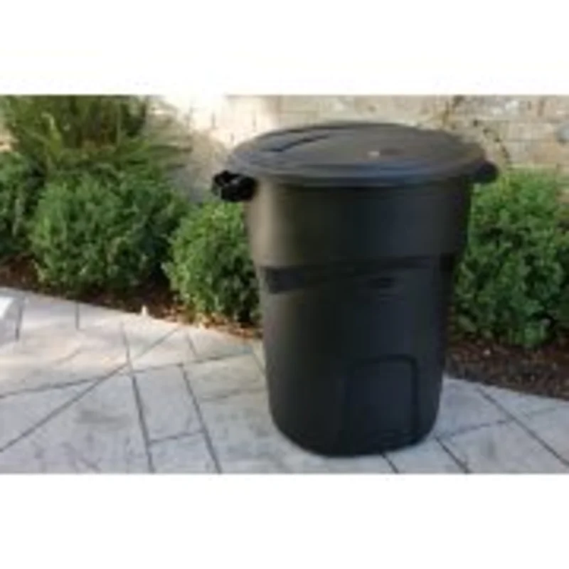 Rubbermaid Roughneck Non-Wheeled Trash Can, 32 Gallon Black Black