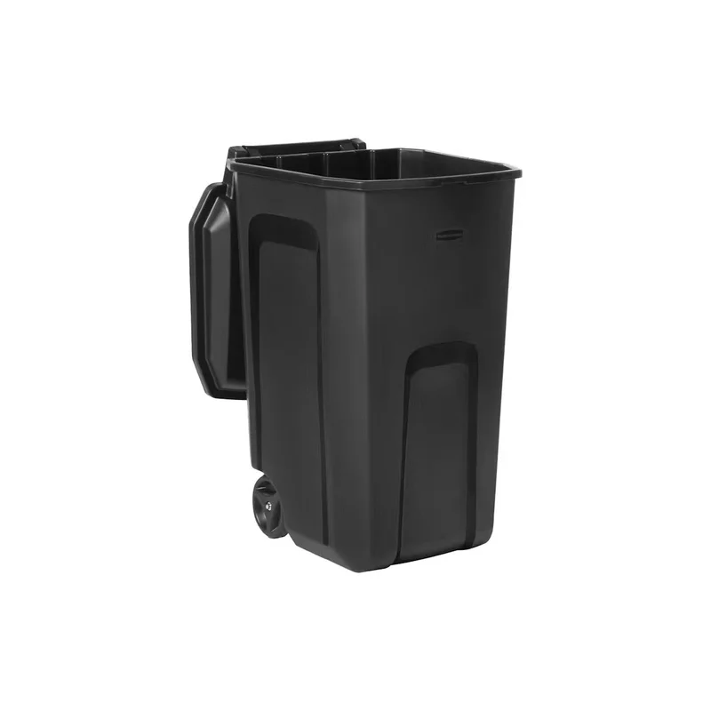 Rubbermaid Roughneck Vented Wheeled Trash Can Black Resin