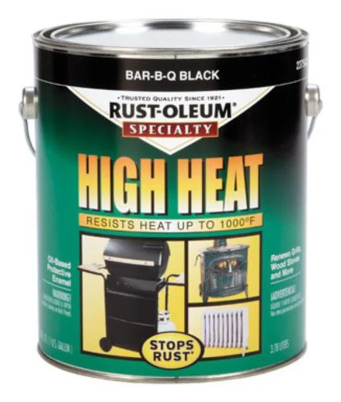 Rust-Oleum 1 Gallon, Bbq Black High Heat Enamel Black