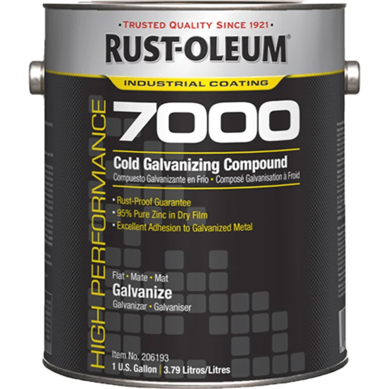 Rust-Oleum 7000 System Cold Galvanizing Compound 1 Quart Gray Red