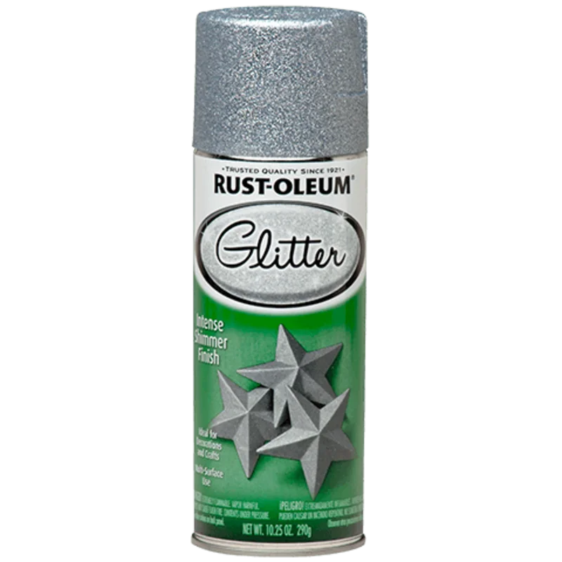 Rust-Oleum Glitter Spray Paint Silver Silver