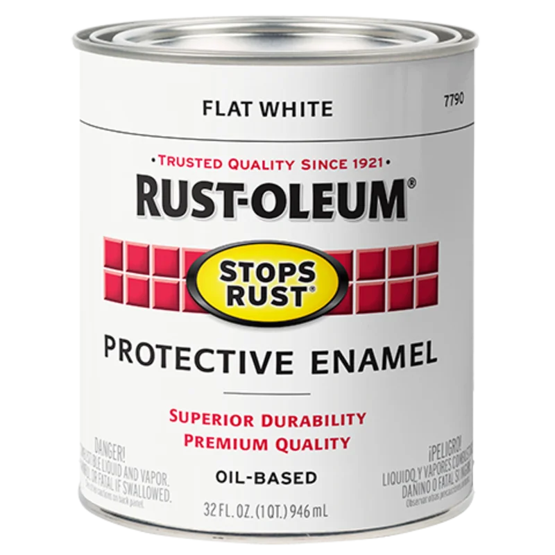Rust-Oleum Protective Enamel Brush-On Paint Flat White Flat White