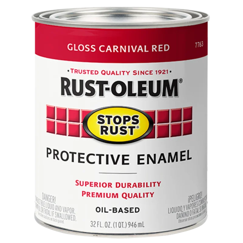 Rust-Oleum Protective Enamel Brush-On Paint Gloss Carnival Red Gloss Carnival Red
