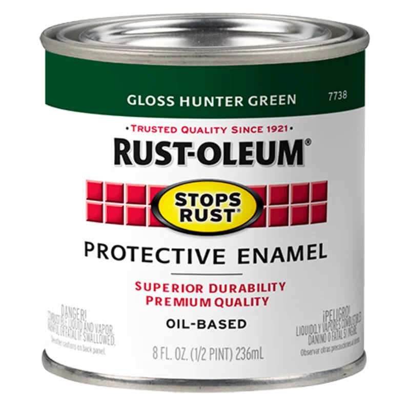Rust-Oleum Protective Enamel Brush-On Paint Gloss Hunter Green Gloss Hunter Green