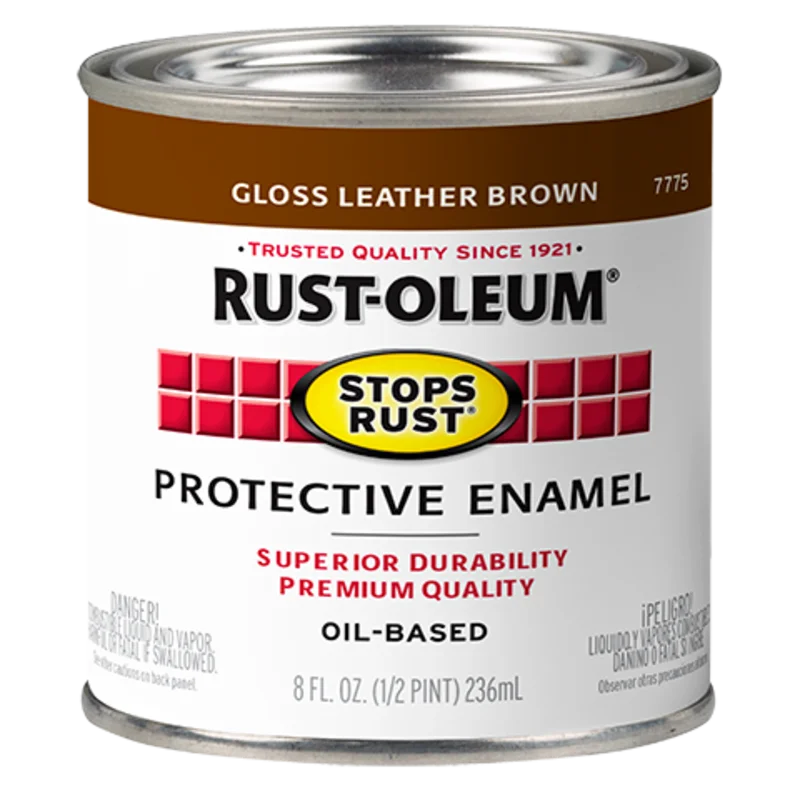 Rust-Oleum Protective Enamel Brush-On Paint Gloss Leather Brown Gloss Leather Brown