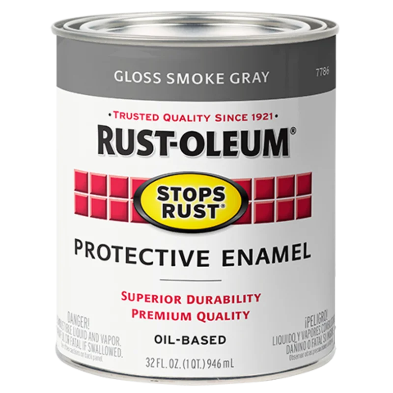 Rust-Oleum Protective Enamel Brush-On Paint Gloss Smoke Gray Gloss Smoke Gray