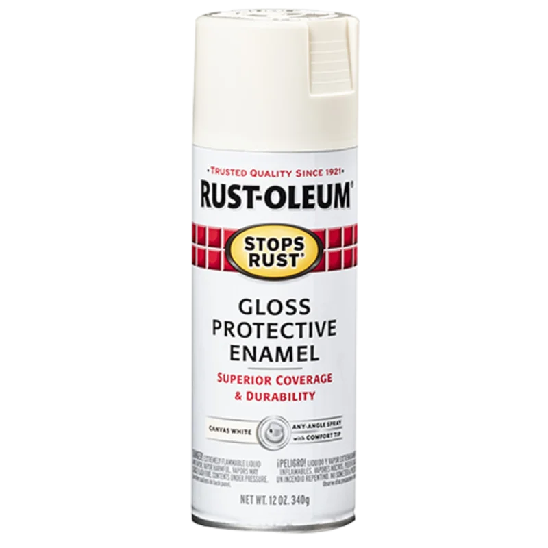 Rust-Oleum Protective Enamel Spray Paint Gloss Canvas White Gloss Canvas White