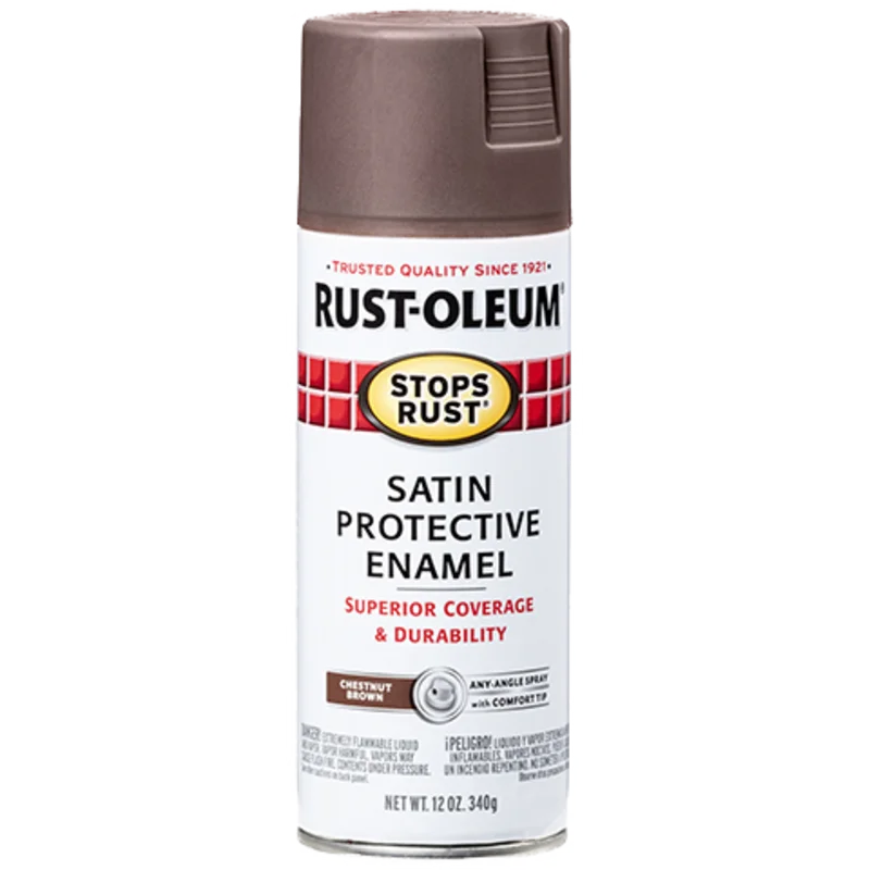 Rust-Oleum Protective Enamel Spray Paint Satin Chestnut Brown Satin Chestnut Brown