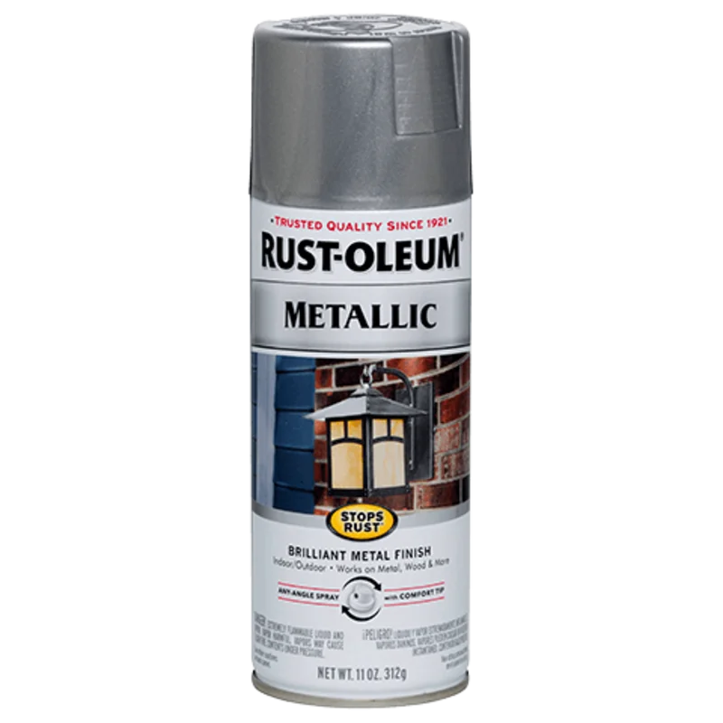 Rust-Oleum Stops Rust Metallic Spray Paint Silver Metallic
