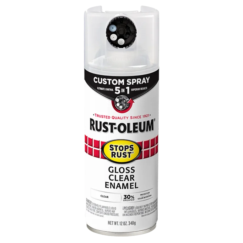 Rust-Oleum Stops Rust Protective Enamel Custom Spray 5-in-1 Gloss Clear