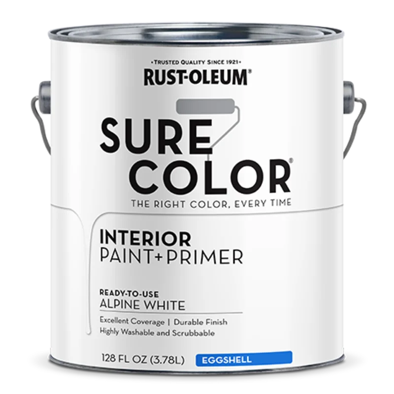 Rust-Oleum Sure Color Eggshell Interior Wall Paint 1 Gallon Alpine White Alpine White