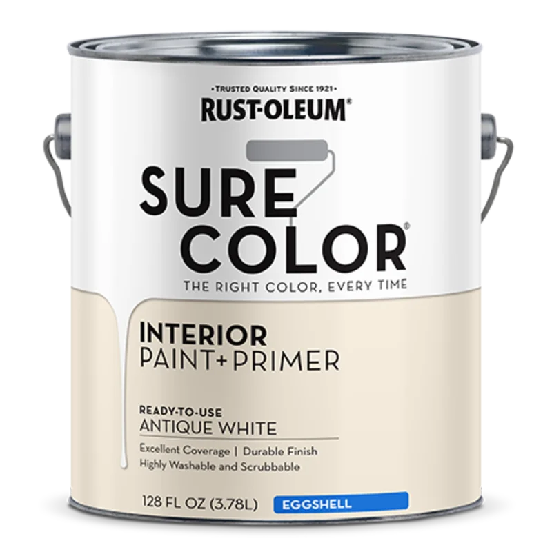 Rust-Oleum Sure Color Eggshell Interior Wall Paint 1 Gallon Antique White Antique White