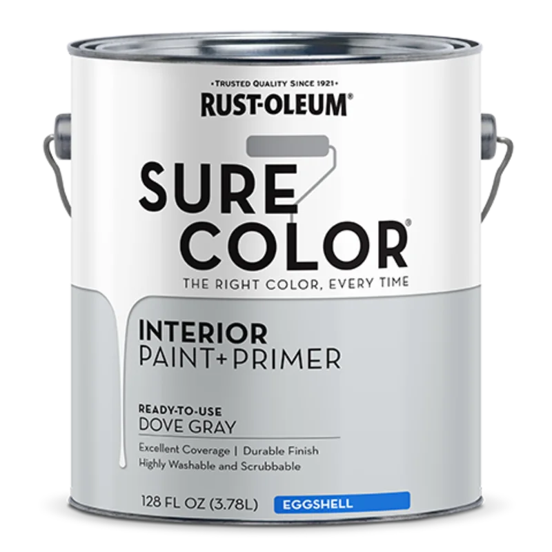 Rust-Oleum Sure Color Eggshell Interior Wall Paint 1 Gallon Dove Gray Dove Gray