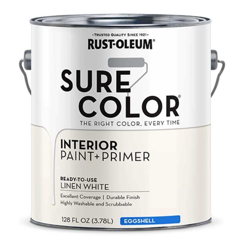 Rust-Oleum Sure Color Eggshell Interior Wall Paint 1 Gallon Linen White Linen White